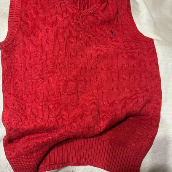 Heathers special take 2-Red Cable Knit Sweater Vest